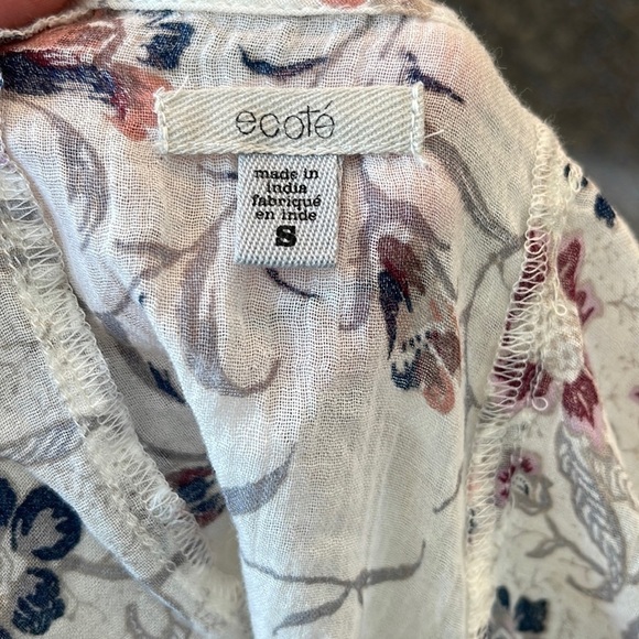 Anthropologie Ecote Floral Tank Top Size Small - Picture 3 of 7